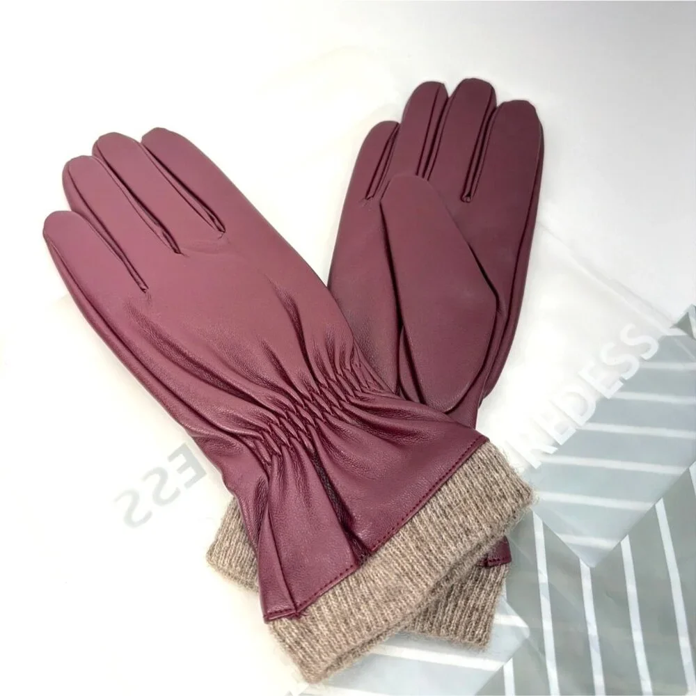 REDESS Winter Gloves Wool Lined Touchscreen Texting Women Gloves Size Small-Med